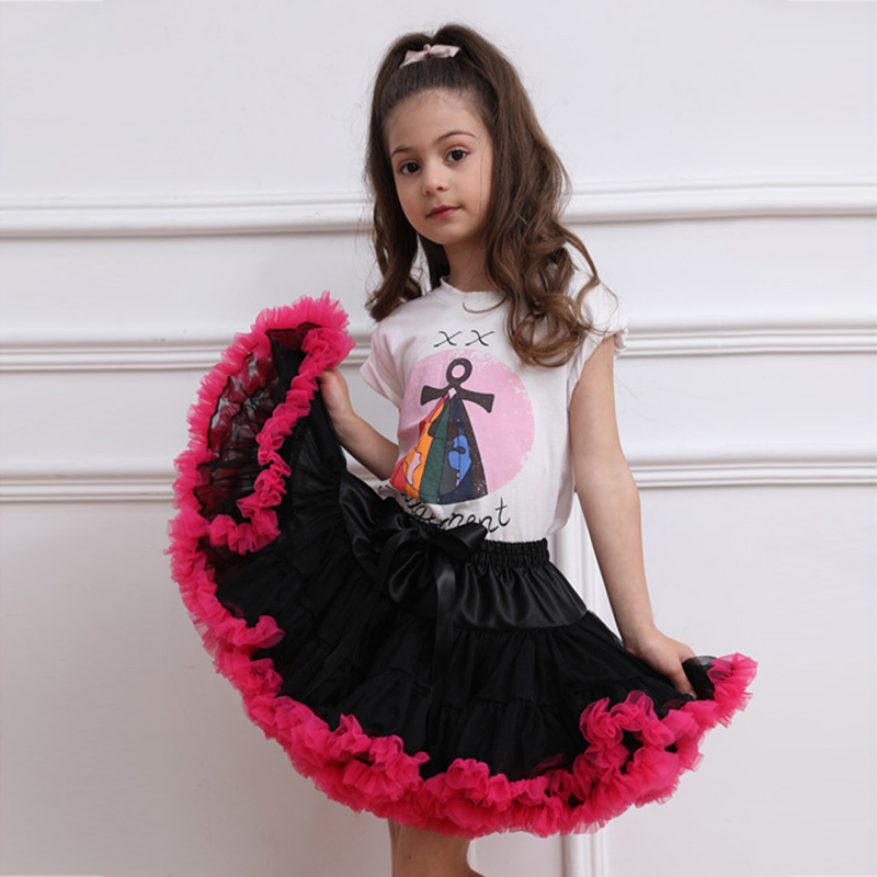 New Toddler Children Skirts Baby Girls Tutu Skirt Fluffy Kids Ballet Bow Princess Party Dance Skirts Lace Skirts Girls Clothes