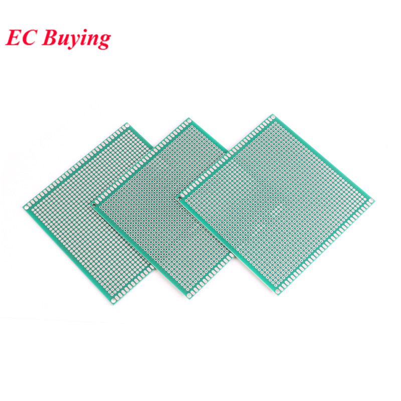 2pcs 10x10cm Double Side Prototype Universal Printed Circuit PCB Board 2.54mm Pitch Protoboard Hole Plate 10*10cm 100*100mm