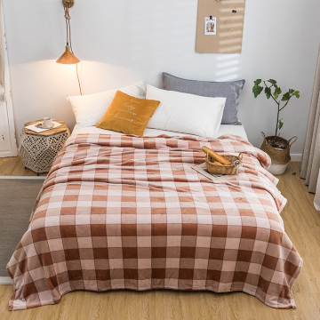 Lattice bedspread blanket 200x230cm High Density Super Soft Flannel Blanket to on for the sofa/Bed/Car Portable Plaids