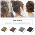 100pcs Stainless Steel Bobby Pin Fashion Hair Clips Wedding Hairpins Invisible Hair Grips Barrette for DIY Hair Styling