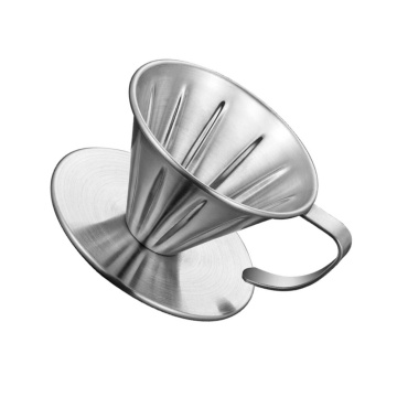 Stainless Steel Coffee Dripper Handheld Coffee Drip Filter Cup Tea Slag Funnel
