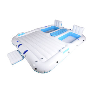 OEM ODM pvc 4 person giant inflatable island