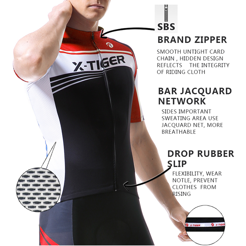 X-TIGER 100% Polyester Cycling Jerseys Pro Summer Bicycle Clothing Bike Clothes Wear Maillot Ropa Ciclismo Cycling Clothing