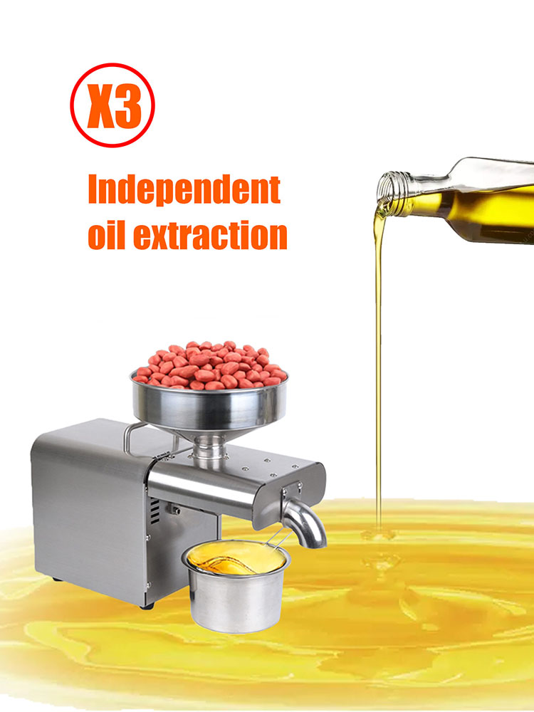 X3 110V/220V Automatic intelligent Stainless steel oil press,cold oil machine,home oil presser, Sunflower olive oil extractor