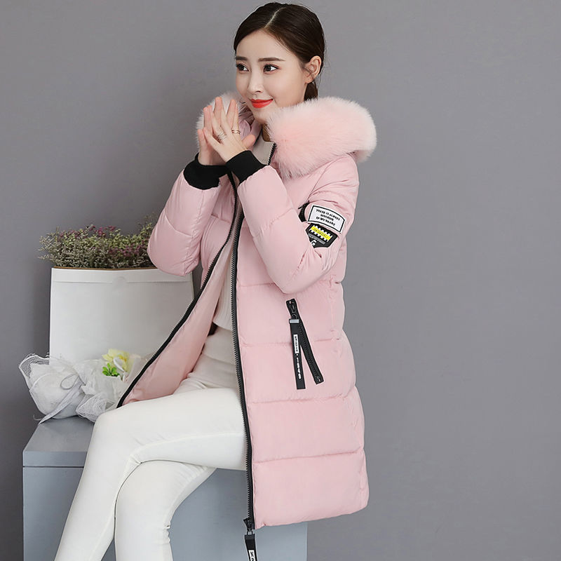 Harajuku Women's Winter Down Jackets Woman Parkas Fur Long Coat for Female Clothing Oversized Outerwear Large Plus Size Parker
