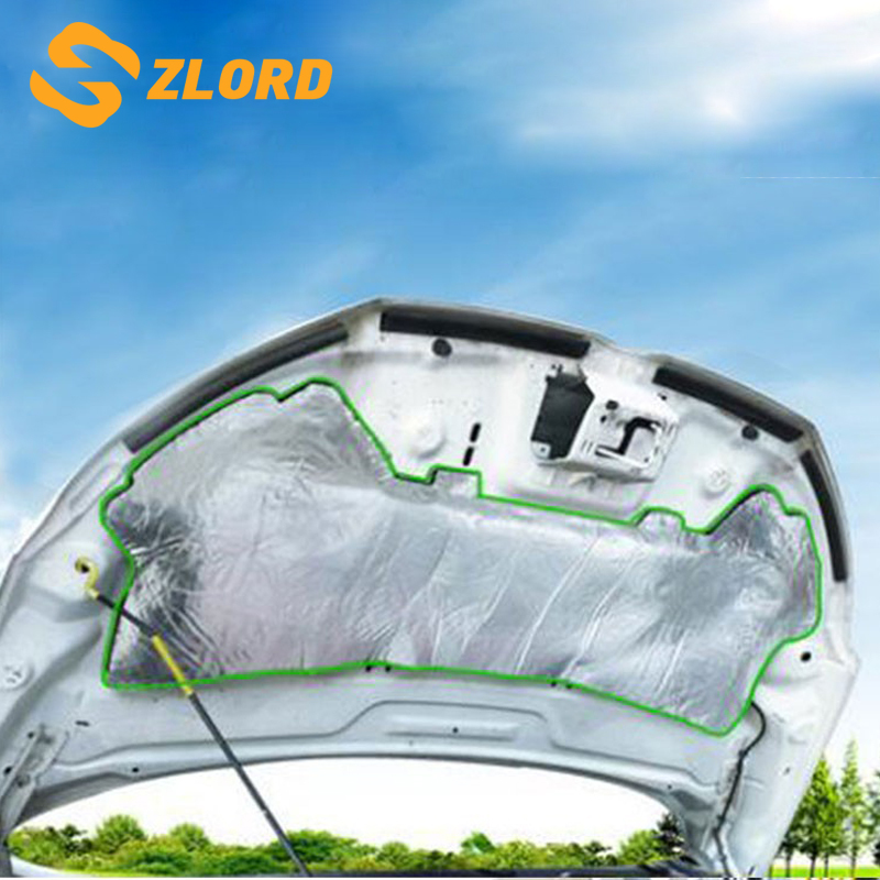 Zlord Car Machine Soundproof Cotton Engine Hood Heat Sound Insulation Cotton Sticker For Ford Ecosport 2013 2014 2015 2016