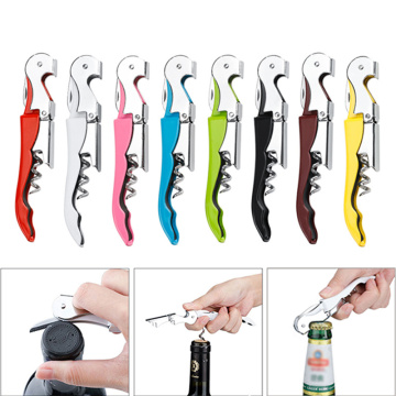 Multi-Functional 2 in 1 Bottle Openers Stainless Steel Wine Cork Screw Corkscrew Beer Cap Remover Kitchen Gadget Bar Accessories