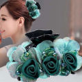 Ladies New Flower Hair Clip Barrettes Ponytail Clip Korean Fashion Tiara Hairgrips Hair Accessories Elegant Hair Curling Artifac