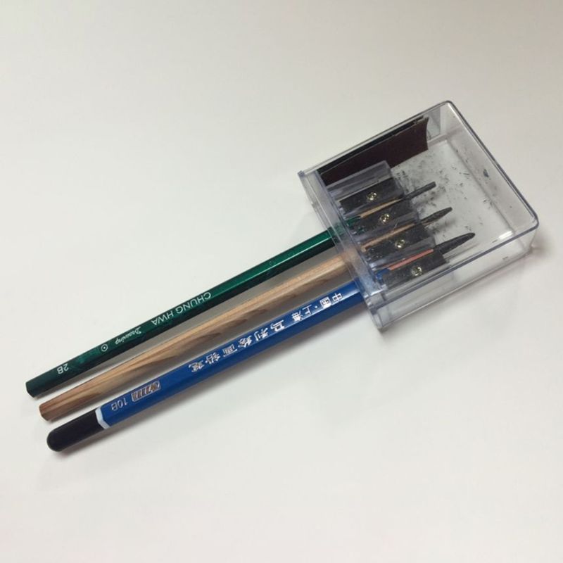 Multifunctional 4 Holes Charcoal Pencil Sharpener Long Core Lead Drawing Art Manual Sketching Drawing Supplies