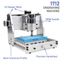 CNC 1712 Router GRBL control With 200W Air-cooled Spindle DIY CNC Engraver Machine,2 Axis PCB Milling Machine with ER11 Wood Rou