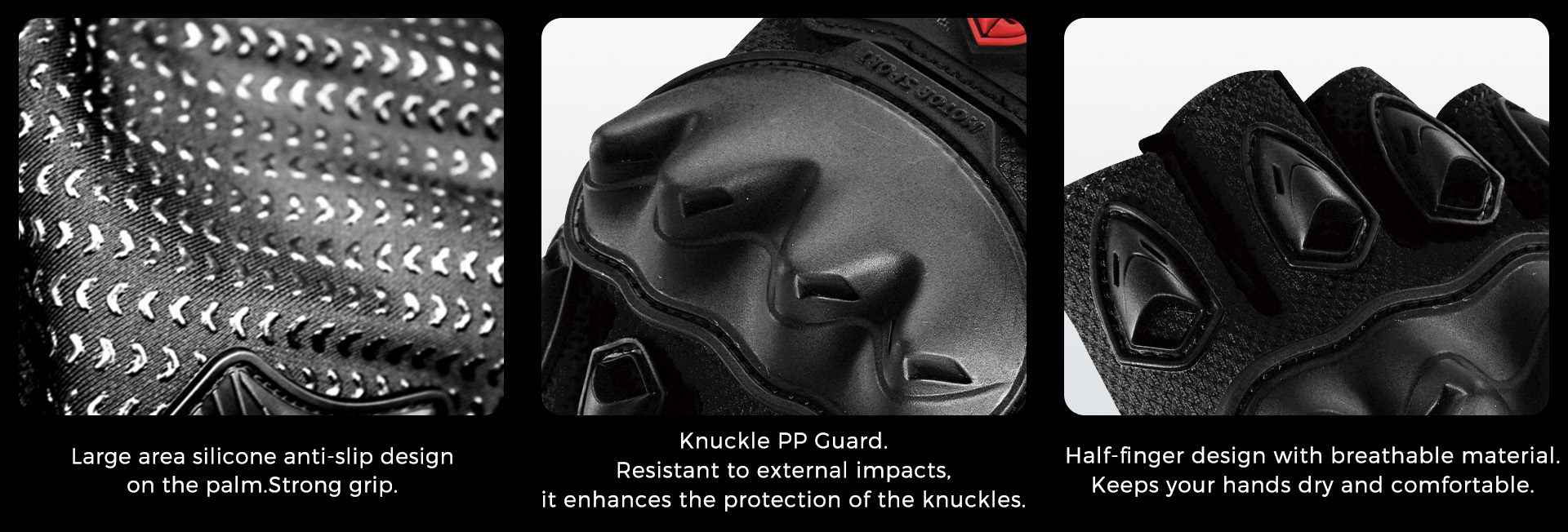 leather biker gloves fingerless