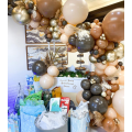 102pcs/lot Coffee Brown Balloons Arch Kit Skin Color Latex Garland Balloons Baby Shower Supplies Backdrop Wedding Party Decor