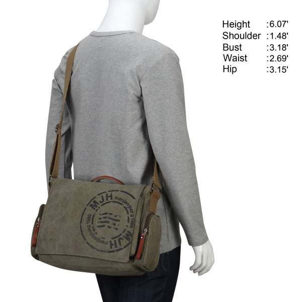 Men's Messenger Bags Canvas Shoulder Hand Bag Fashion Men Business Vintage Crossbody Bag Printing Travel Handbag High Quality