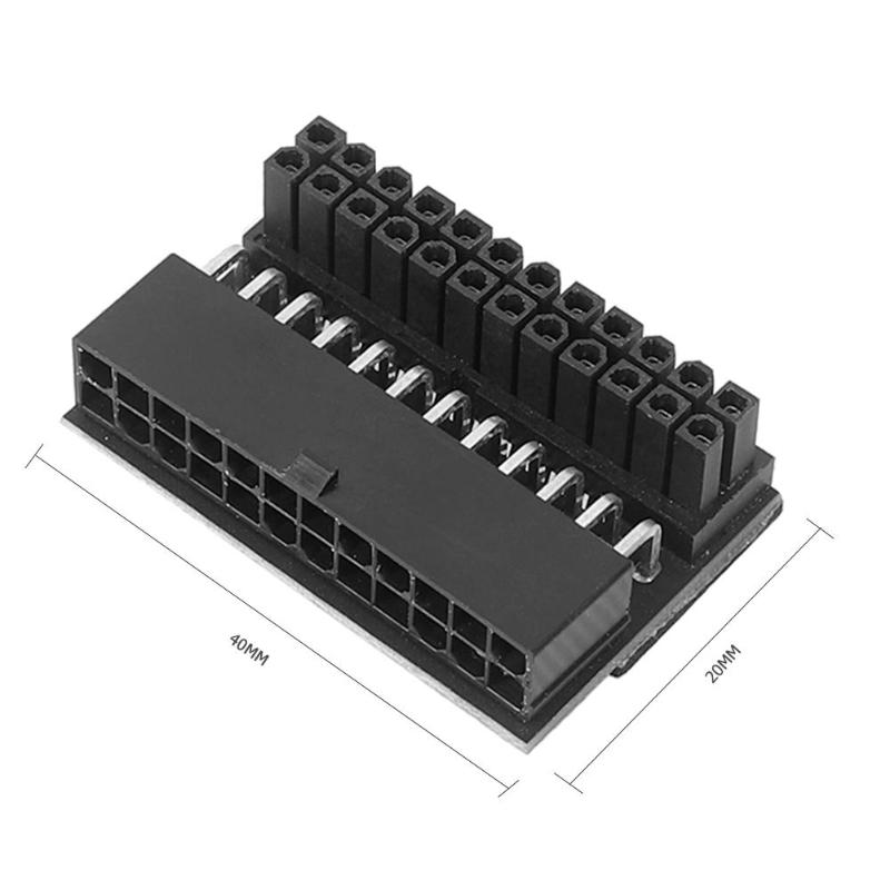 90 Degree Desktop Motherboard ATX 24Pin Female to 24Pin Male Power Adapter Computer Components and Accessories