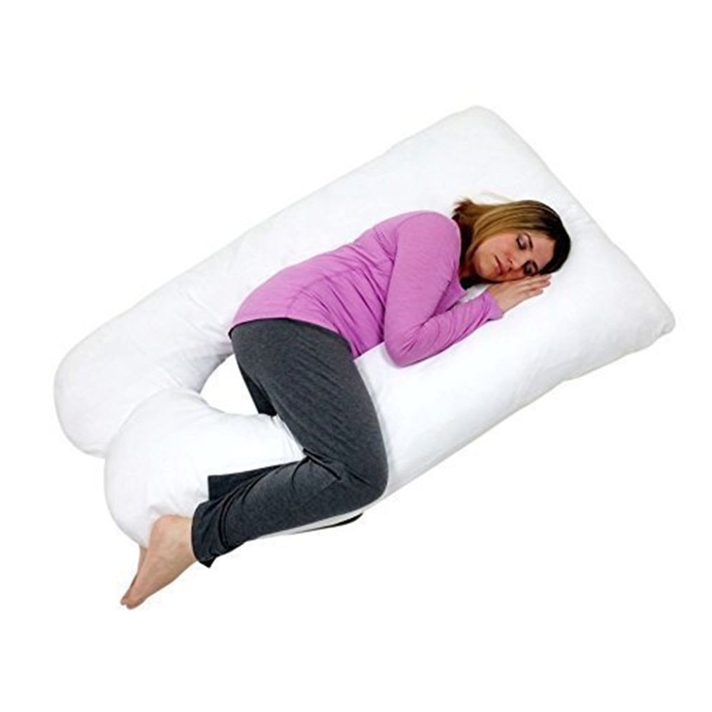 Pregnancy Full Body Pillow-U Shaped Maternity and Nursing Cushion with Removable White Cover-Back Neck Hip Support Hot!