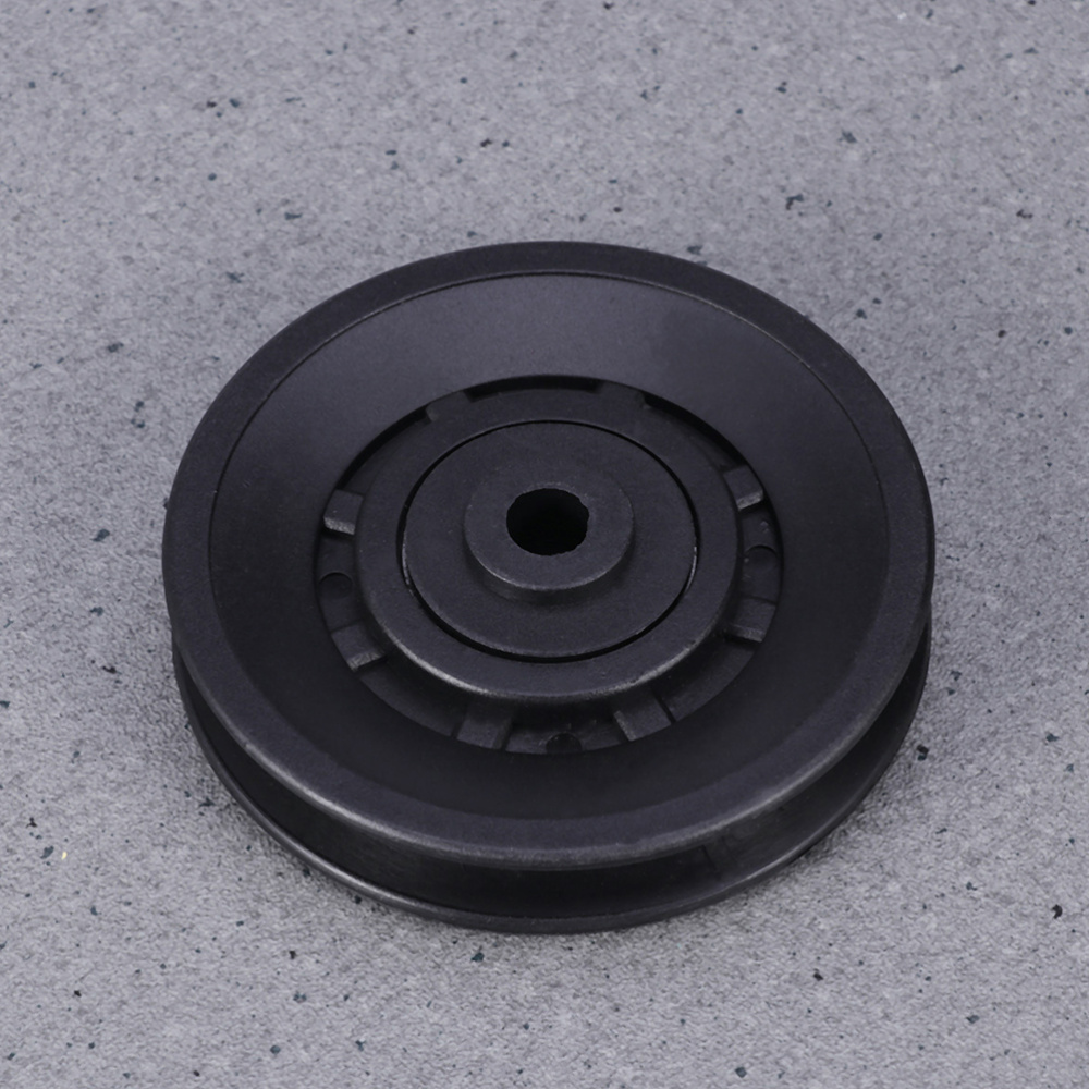 4pcs Diameter 90mm Universal Wearproof Abration Bearing Pulley Wheel for Gym Equipment (Black)