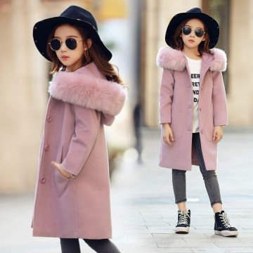 Girls Winter Jackets Long Section Hooded Clothing Windbreaker Spring Clothes Wool Coats Kids Jacket Girls Autumn Outwear parka