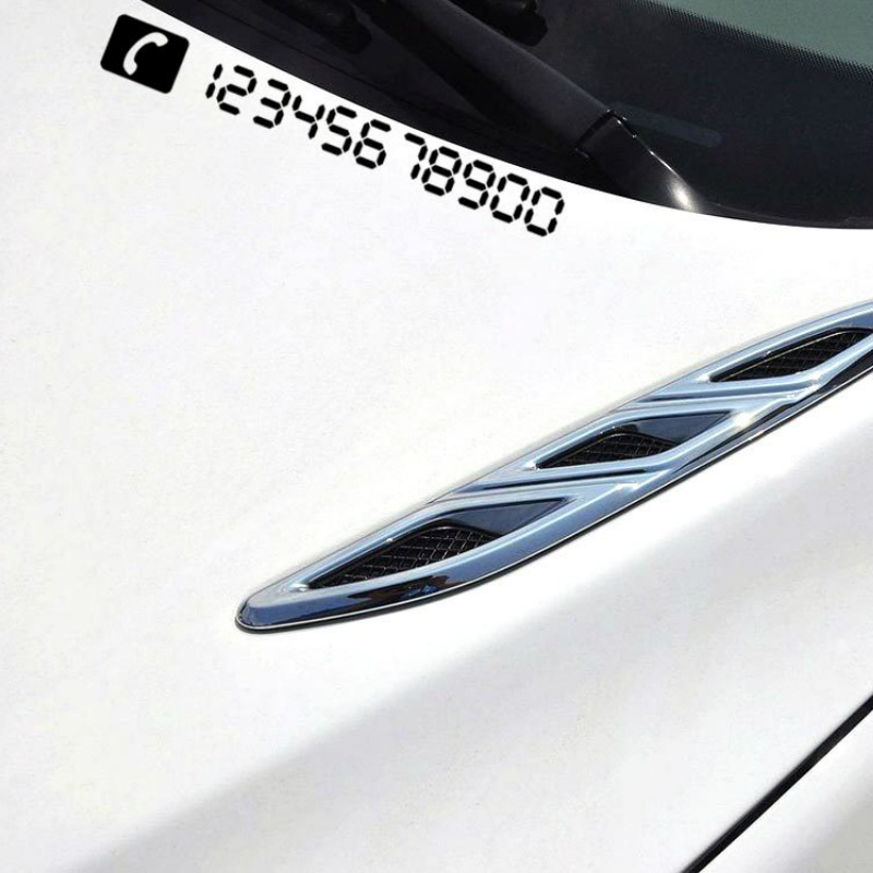 Aliauto Reflective Temporary Parking Card Car Essential Supplies Phone Number Plates For VW Golf Skoda Ford Focus Peugeot Toyota