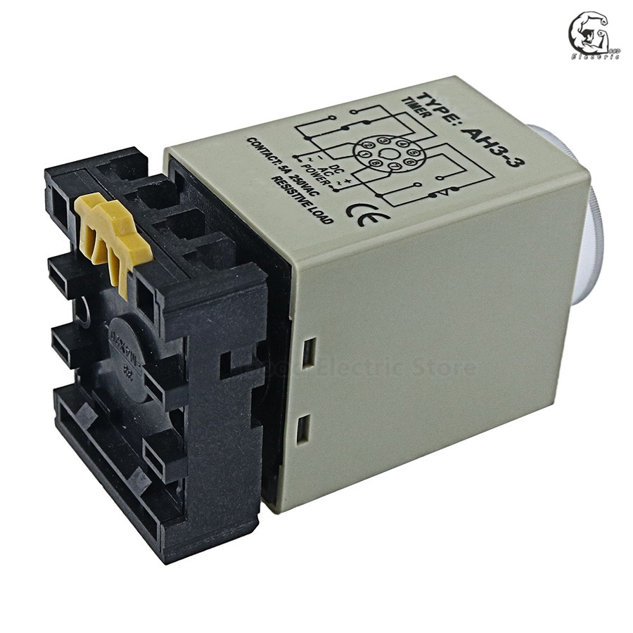 1Set 10S 24-380V AC / DC universal AH3-3 time relay new feature timer relay time set range 10 Seconds off delay timer relay