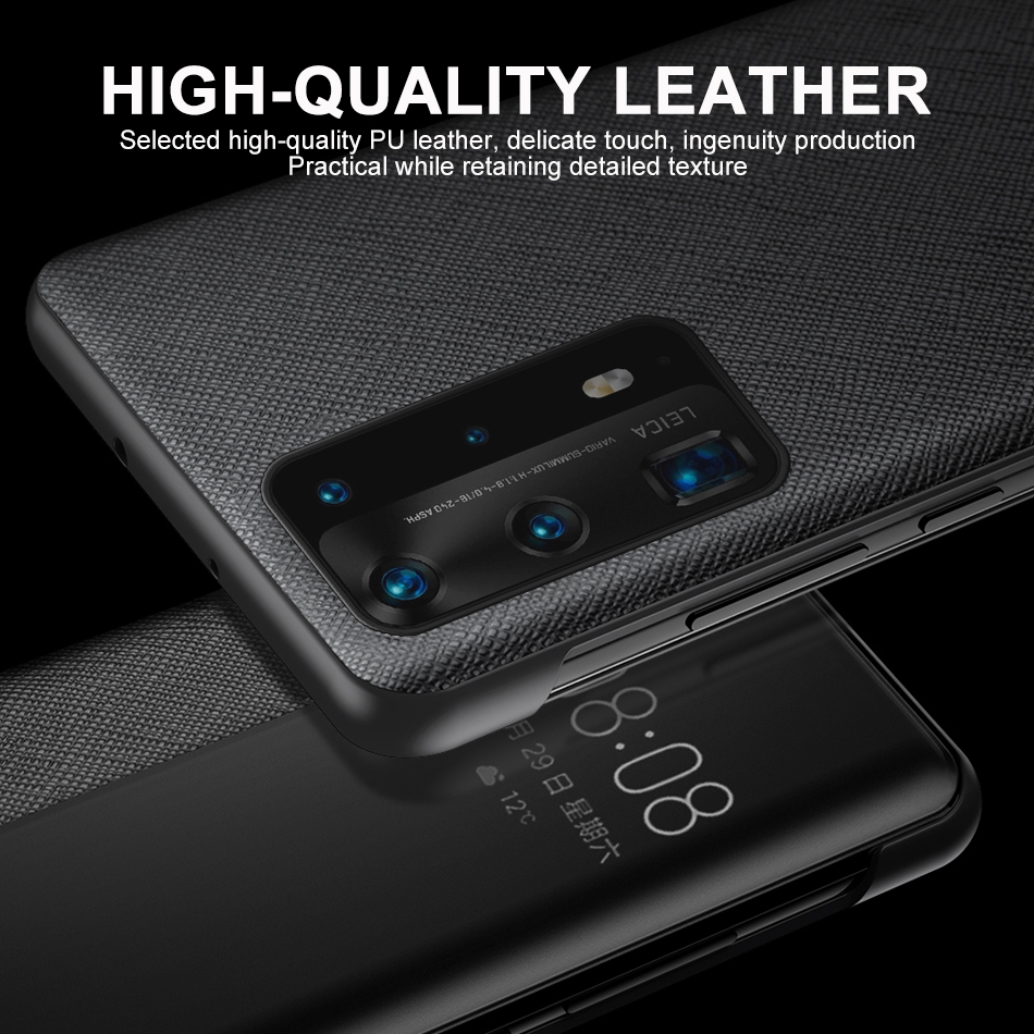 For Huawei P40 Pro Case Leather + PC Auto Sleep Wake Up Flip Cover for Huawei P 40 Pro mobile phone by free shipping