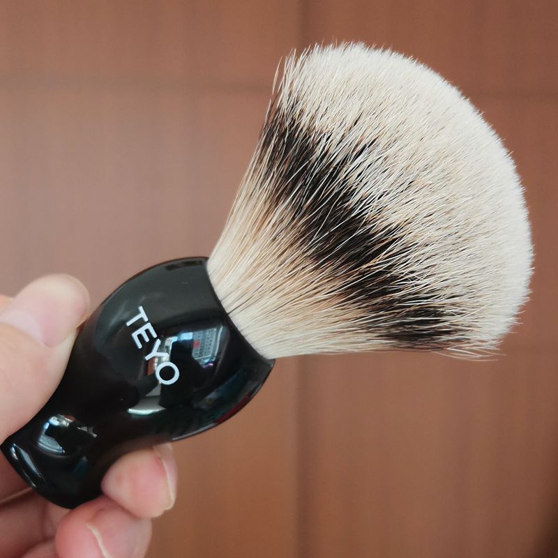 TEYO Shaving Brush of Super Silvertip Badger Hair Resin Handle With Gift Box Perfect for Wet Shave Cream Razor Beard Brush