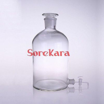 2500ml Glass Aspirator Bottle With Ground-in Stopper And Stopcock For Serving Wine Or Water Lab Use