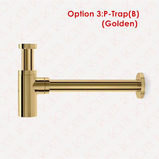 Luxurious Golden P Trap Solid Brass Bottle Trap & Pop Up Waste Plumbing Tube Factory Wholesale