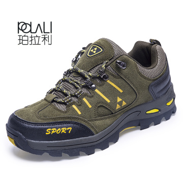 Nubuck Suede Leather Hiking Shoes Men Trekking Sneakers Women Non Slip Climbing Tactical Outdoor Shoes Durable Waterproof Shoes