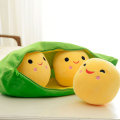 Creative Cute Toys Doll For Children 3 Peas In A Pod Plush Toy Soft Throw Pillow Stuffed Pea Pod Toy Kids Birthday Xmas Gift