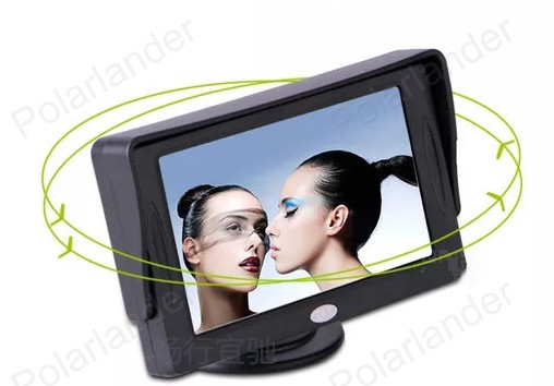 4.3 inch TFT Color digital Fold-able LCD car monitor car reverse rearview parking system for car backup rear view camera