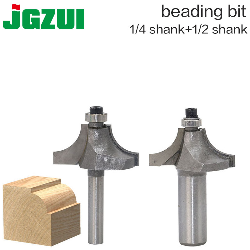 1pcs 1/2" 1/4" Shank Beading Router Bit Tungsten Carbide Beading Bit Double Edging Router Bits for wood woodworking tools