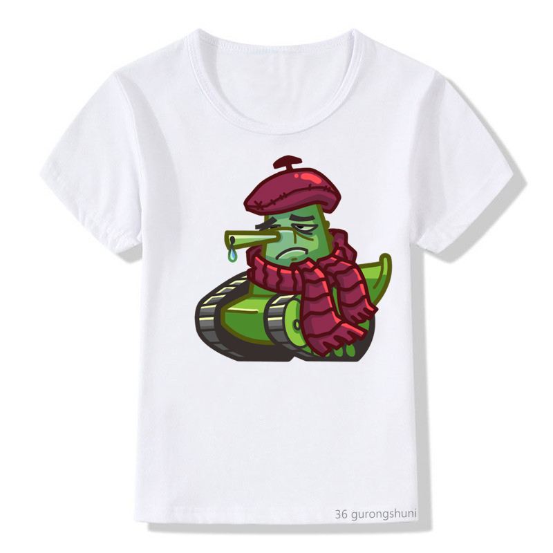 Children's t-shrt funny tank cartoon print t shirt boys/girls Harajuku summer short-sleeved clothing tops kids street clothing