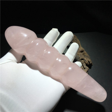 18cm Natural rose quartz crystal wand Personality pink quartz massage stick Gemstone beauty bar Yoni Healing for women gift