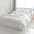 100% Cotton White Blue Grey Bedding sets For kids Girls Queen Twin King size Duvet cover Bed sheet Bed skirt set Pillowcase