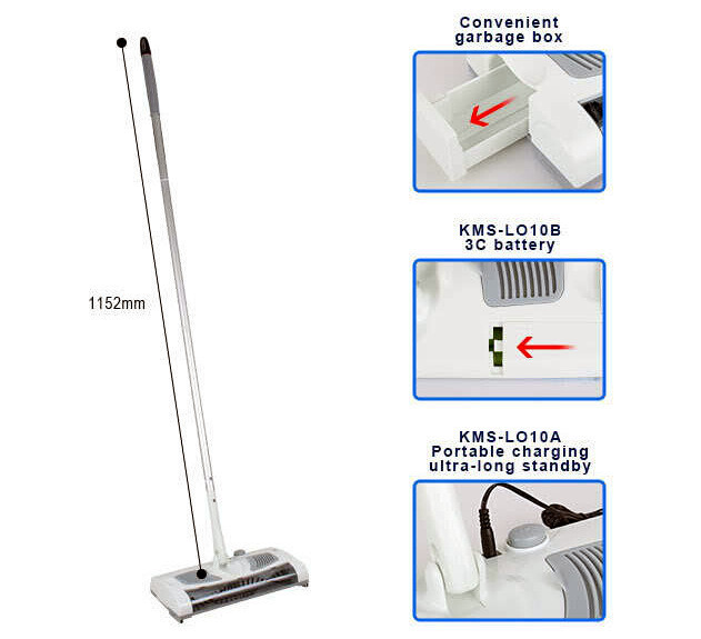 Wireless Sweeper Electric Floor Sweeper Electric Broom Mops 360 Degree Rotatable Vacuum Cleaner for home Dust Cleaner