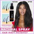 1 Bottle Transparent Lazy Hair Styling Spray Curly Hair Styling Agent Long Lasting Quick Powerful Fixer Disposable Styling Spray