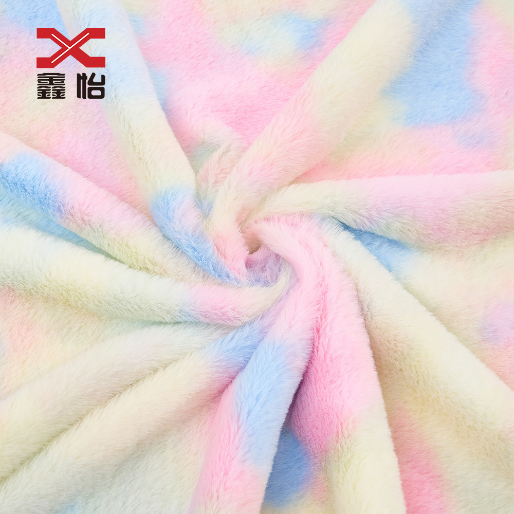 Rabbit fur tie-dye