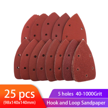 25pcs Self-adhesive Sandpaper Triangle Sander Sand Paper Hook Loop Sandpaper Disc Abrasive Tools For Polishing Grit 40-1000