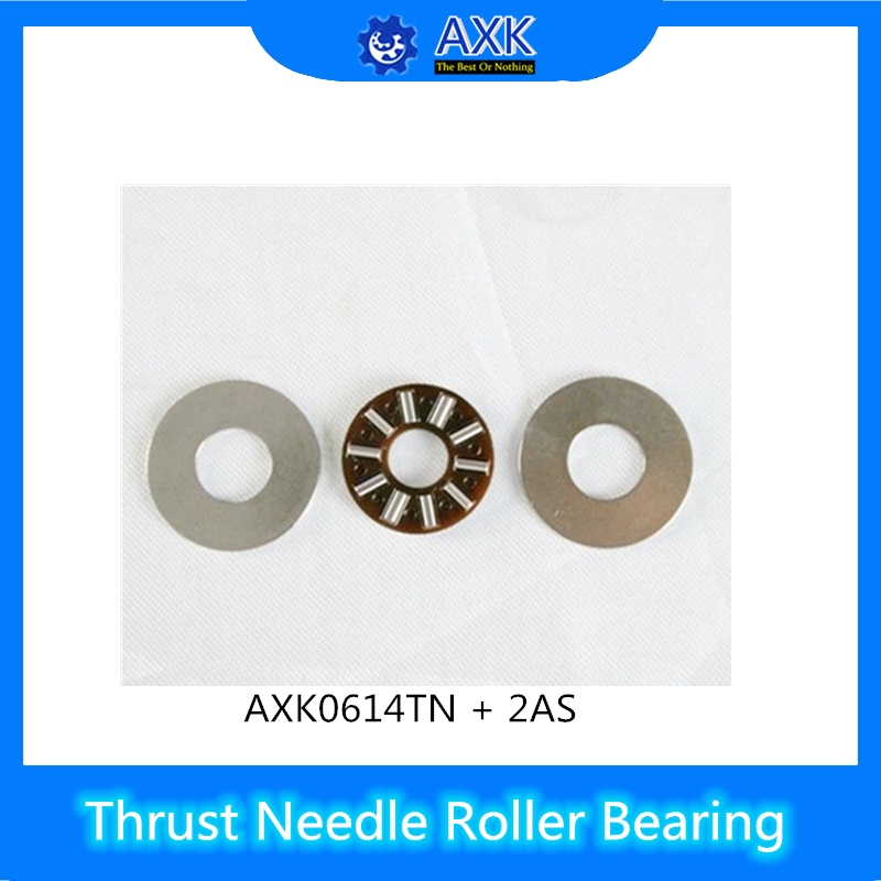 AXK0614TN + 2AS Thrust Needle Roller Bearing With Two AS0614 Washers 6*14*4mm ( 10 Pcs) AXK0614 NTB0614 Bearings