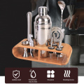 1-12 Pcs/Set 750ml Stainless Steel Cocktail Shaker Mixer Drink Bartender Browser Kit Bars Set Tools With Wine Rack Stand