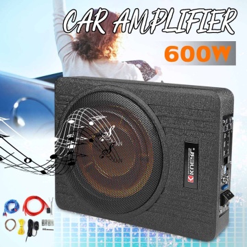 600W Car Subwoofer Under Seat Thin Active 10 Inch Car Amplifier Stereo Non-destructive Speaker Control Car Speaker Auto Music