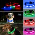 Nylon LED Pet Dog Collar Night Safety Flashing Glowing Collar Leash For Dogs Luminous Fluorescent Pet Supplies arnes perro