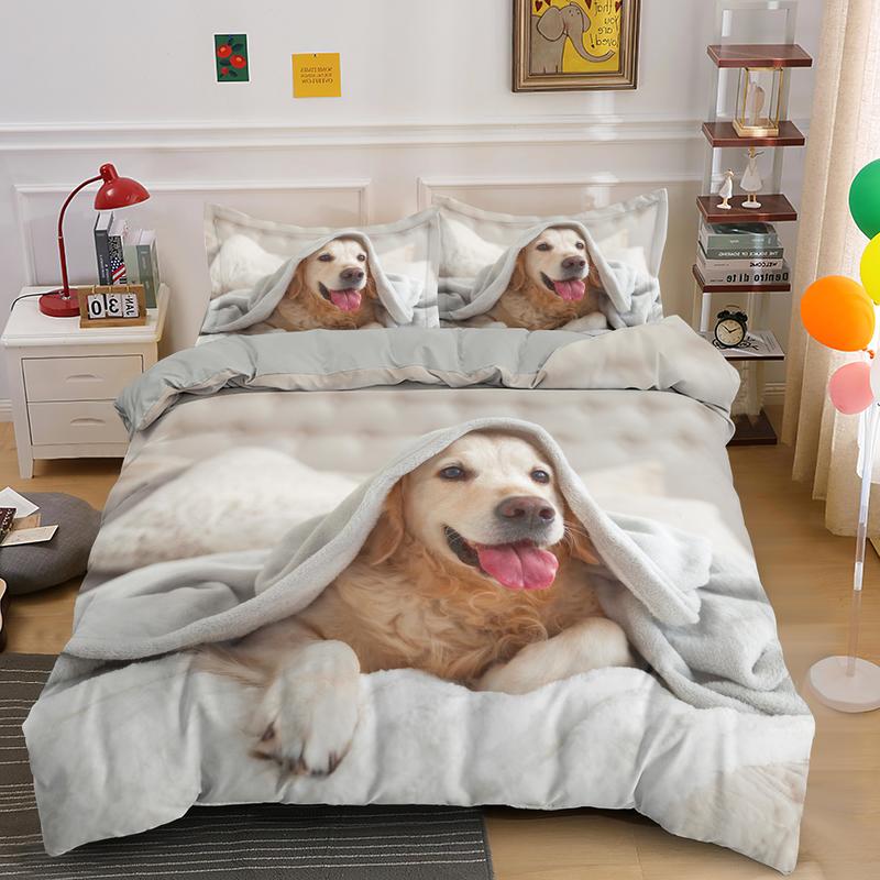 Home Textile Animal Series Dog 3D Bedding Single/ Full /Queen/King Set Bed Sheets Duvet Cover Quilt 2/3PCS