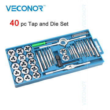 Tap and Die Set Alloy Steel Professtional Tools With Case Packed For Metalworking