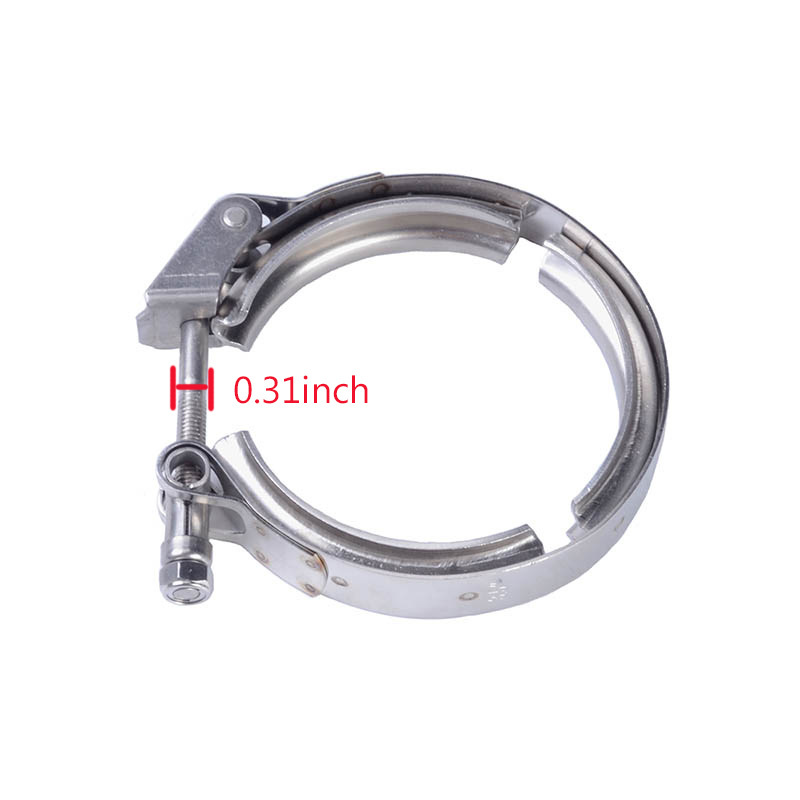 ESPEEDER 2.5 Inch 63mm Universal Stainless Steel V-Band Clamp Flange Kits Exhaust Pipe clamps Turbo clamps Male/Female Flange
