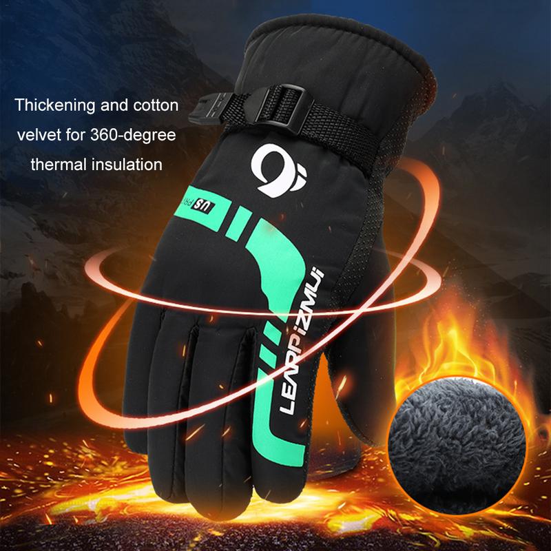 Men Ski Gloves Outdoor Sport Skiing Touch Screen Gloves Snowboard Waterproof Windproof Gloves Cycling Winter Warm Thermal Gloves