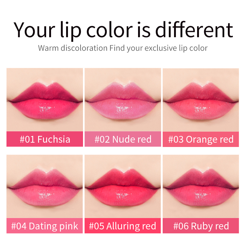 1PC Jelly Lipstick Aloe Vera Nourish Lip Balm Color Mood Changing Long Lasting Moisturizing Makeup Cosmetic Tube Make Up TSLM1