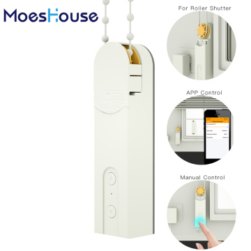 MOESHOUSE CM-LS DIY Smart Motorized Chain Roller Blinds APP Control Shade Shutter Solar Panel Charger Charging Drive Motor