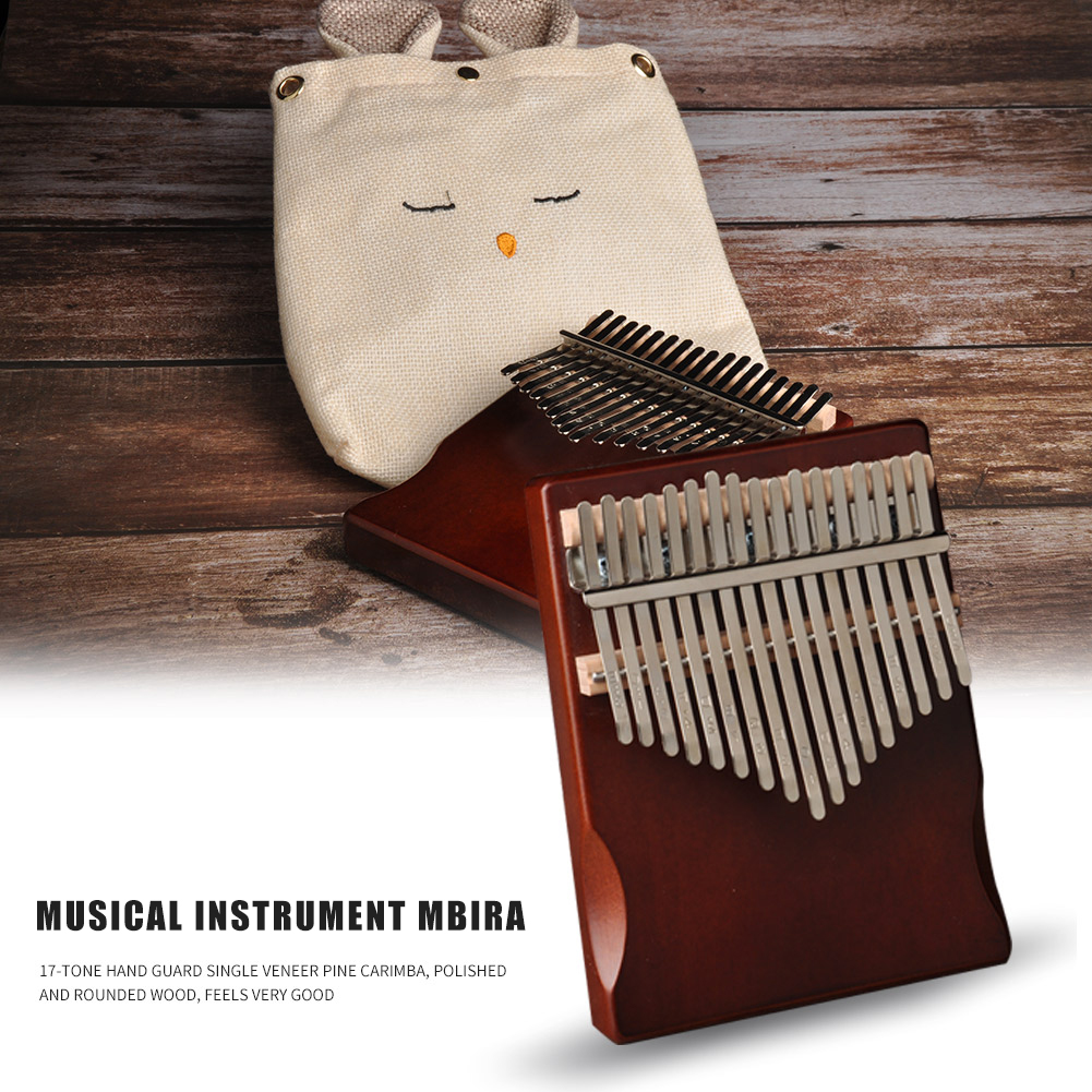 Multi-functional Musical Instrument 17 Keys Kalimba Pine Thumb Finger Piano Practical Durable Convenient African Sanza Mbira