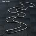 Fashion Women and Men Snake Chain Stainless Steel Necklace For High Quality Steel Color Jewelry Chain Gifts